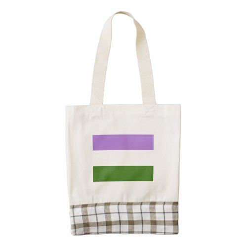Genderqueer Pride Flag Zazzle HEART Tote Bag