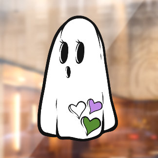 Genderqueer Pride Ghost Window Cling