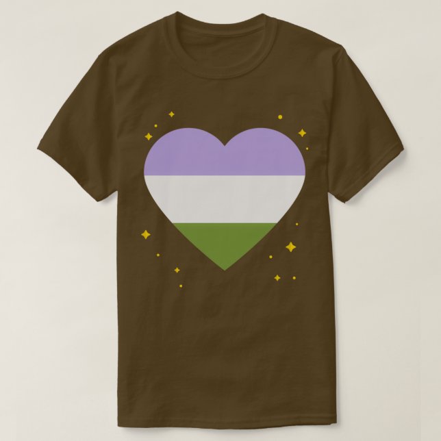 genderqueer pride heart T-Shirt (Design Front)