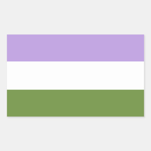 Genderqueer Pride Rectangle Sticker (Front)