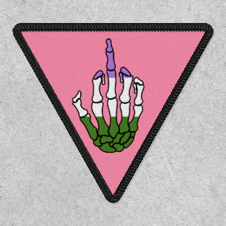 Genderqueer Pride Skeleton Hand Patch