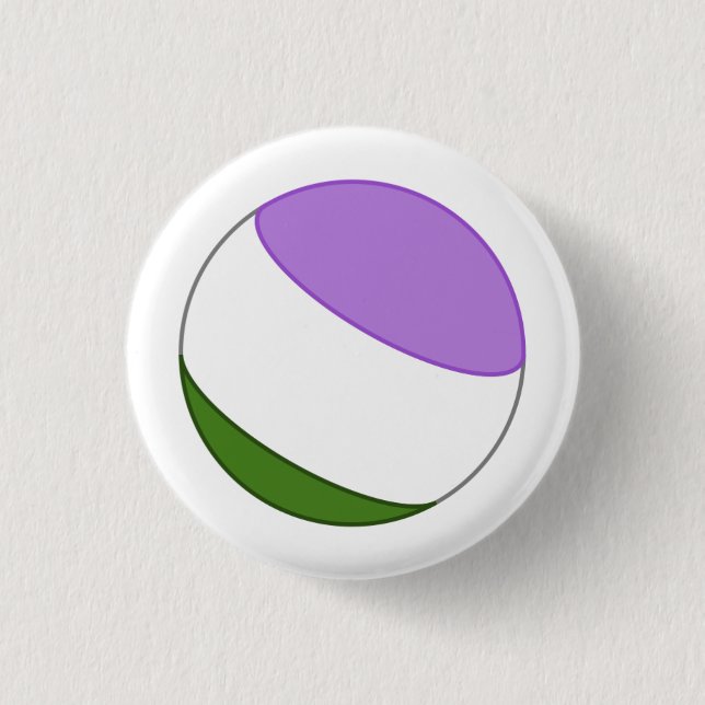 Genderqueer Pride Sphere Button (Front)