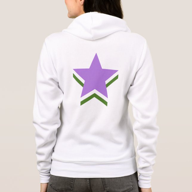 Genderqueer pride stars  hoodie (Back)