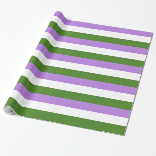 GENDERQUEER PRIDE STRIPES DESIGN _png Wrapping Paper