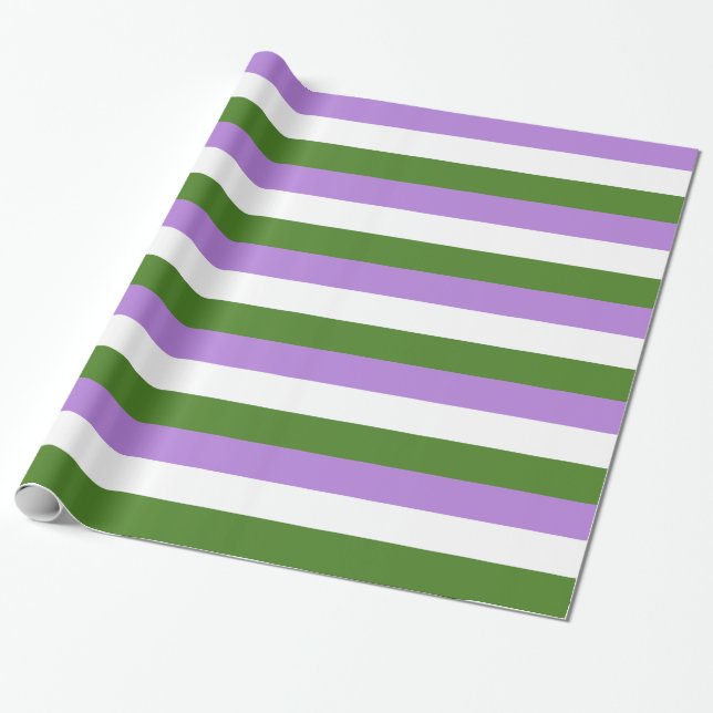 GENDERQUEER PRIDE STRIPES DESIGN -.png Wrapping Paper (Unrolled)