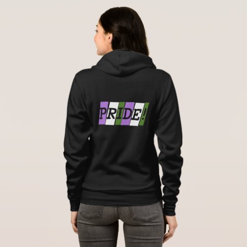 Genderqueer pride text sign  hoodie