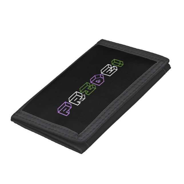 Genderqueer pride text sign tri-fold wallet (Bottom)