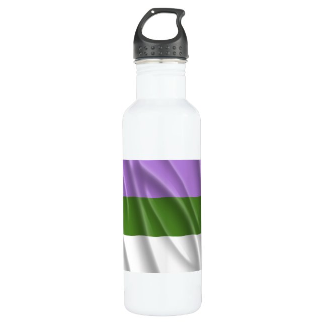 GENDERQUEER PRIDE WATER BOTTLE (Front)