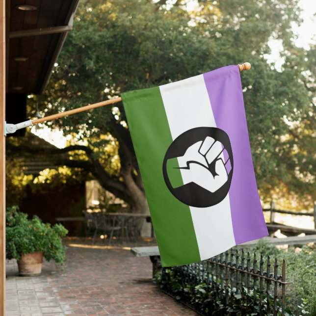 Genderqueer Protest Pride Flag (In SItu)