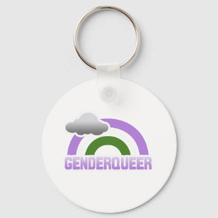 GENDERQUEER RAINBOW KEYCHAIN