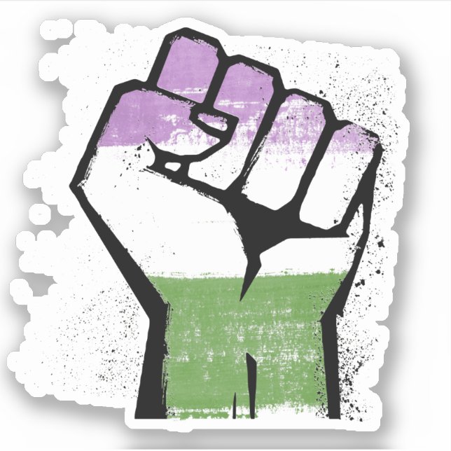 GENDERQUEER RESISTANCE STICKER (Front)