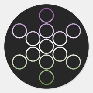genderQueer sacred circles Classic Round Sticker
