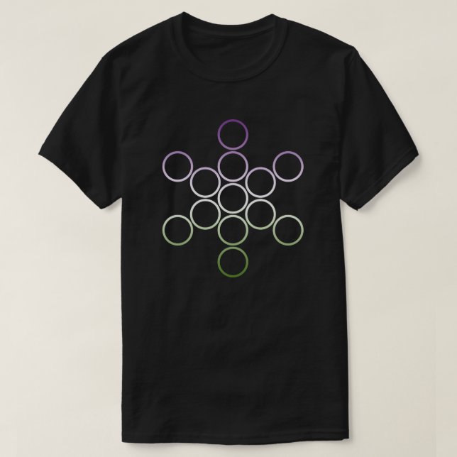 genderQueer sacred circles T-Shirt (Design Front)