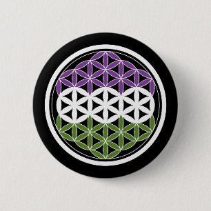 genderQueer sacred geometry Button