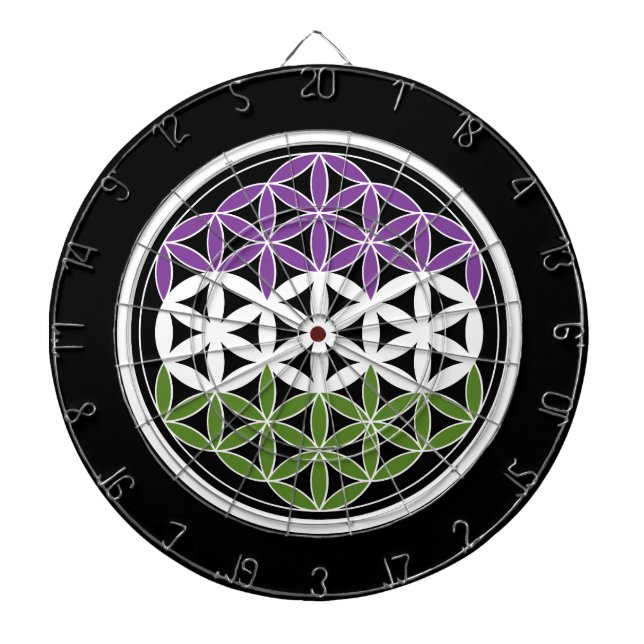 genderQueer sacred geometry Dart Board (Front)