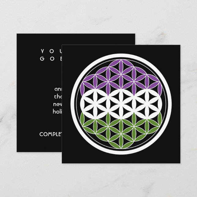 genderQueer sacred geometry Invitation (Front/Back)