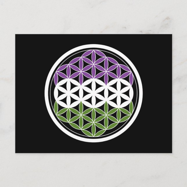 genderQueer sacred geometry Postcard (Front)