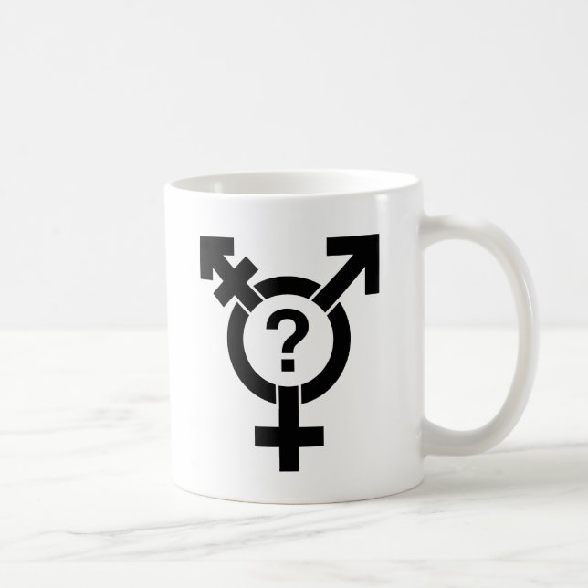 GENDERQUEER SYMBOL BLACK COFFEE MUG (Right)