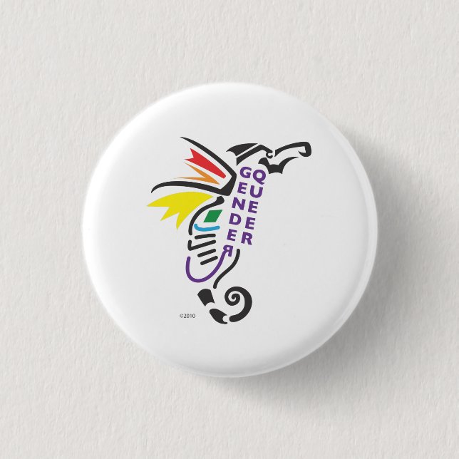 Genderqueer Symbol Button Small (Front)