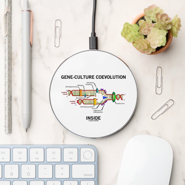 Gene-Culture Coevolution Inside DNA Replication Wireless Charger (Desk)