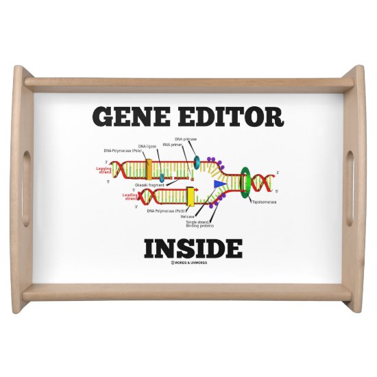 Gene Editor Inside DNA Replication Humor Serving Tray