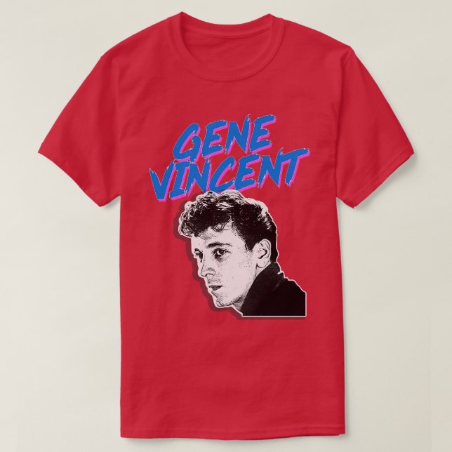 Gene Vincent Retro Graphic Design T-Shirt (Design Front)