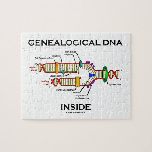 Genealogical DNA Inside Genealogist Attitude Jigsaw Puzzle