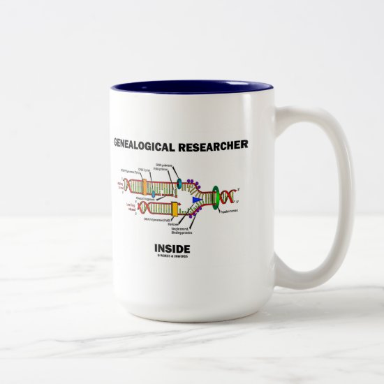 Genealogical Researcher Inside (DNA Replication) Two-Tone Coffee Mug