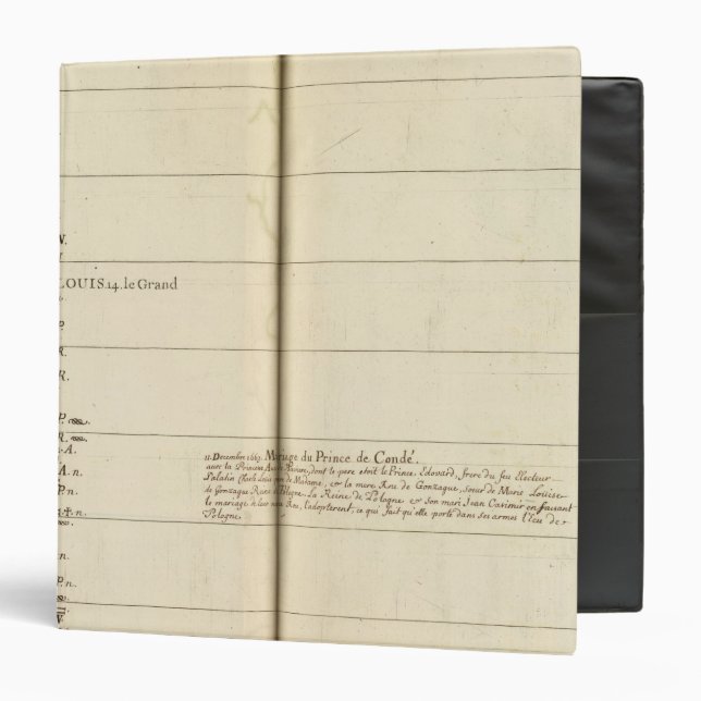 Genealogical Table, France 2 Binder (Front/Inside)