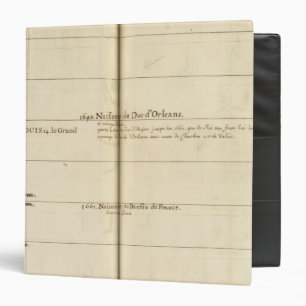 Genealogical Table, France 3 Ring Binder