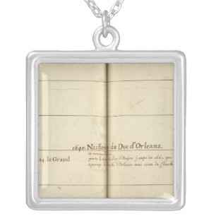 Genealogical Table, France Silver Plated Necklace