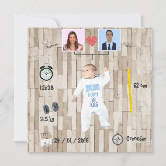 Genealogical tree reporting on birth announcement