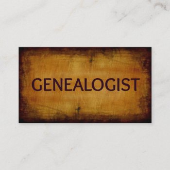 Genealogist Antique Business Card by businessCardsRUs at Zazzle