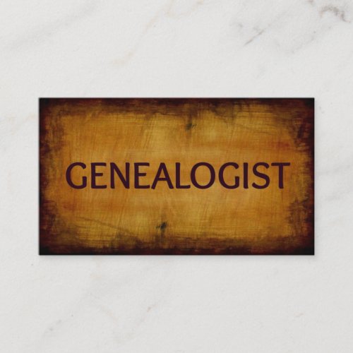 Genealogist Antique Business Card