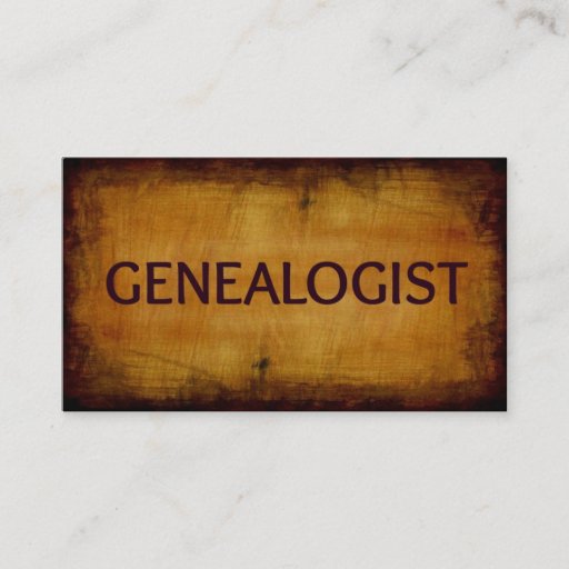 Customizable Genealogist Antique Business Card