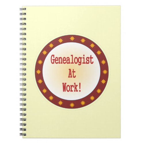 Genealogist At Work Notebook