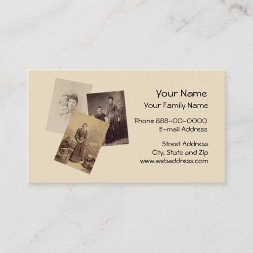 Customizable Genealogist Business Card