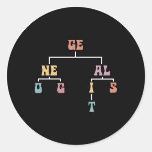 Genealogist Family Historian Genealogy Classic Round Sticker