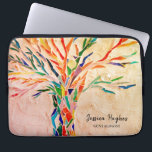 Genealogist Family Tree Personalized  Laptop Sleeve<br><div class="desc">This unique Family Tree design is ideal for those involved in genealogy. The original design was made in mosaic using small fragments of brightly colored glass. Personalize it with your name and profession. Use the Customize Further option to change the text size, style or color if you wish. Because we...</div>