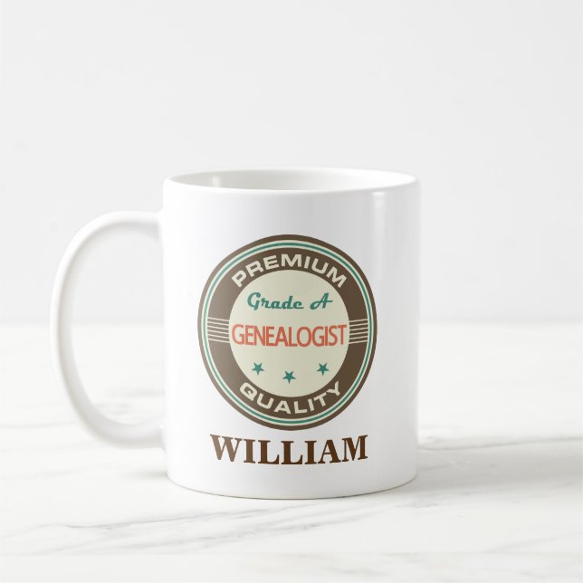 Genealogist Personalized Office Mug Gift (Left)