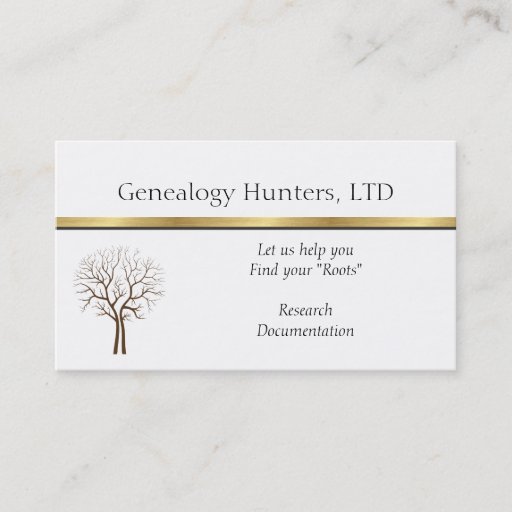 Customizable GENEALOGIST  RESEARCHERS BUSINESS CARDS