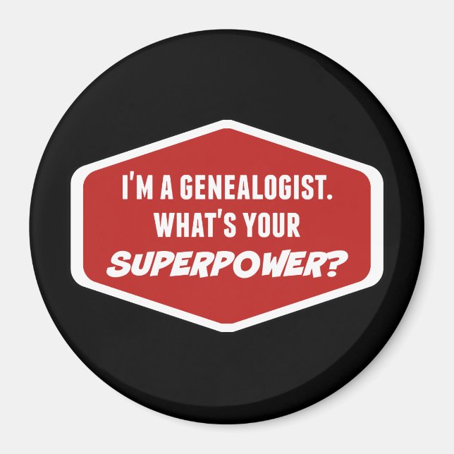 Genealogist Superpower Magnet (Front)