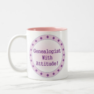 Genealogist With Attitude Two-Tone Coffee Mug