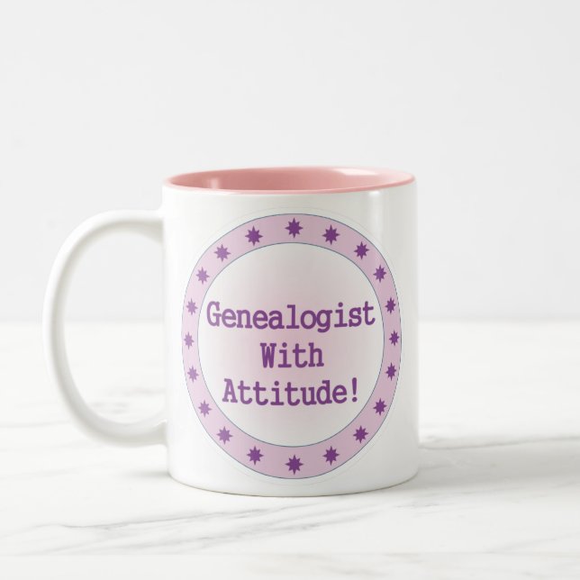 Genealogist With Attitude Two-Tone Coffee Mug (Left)