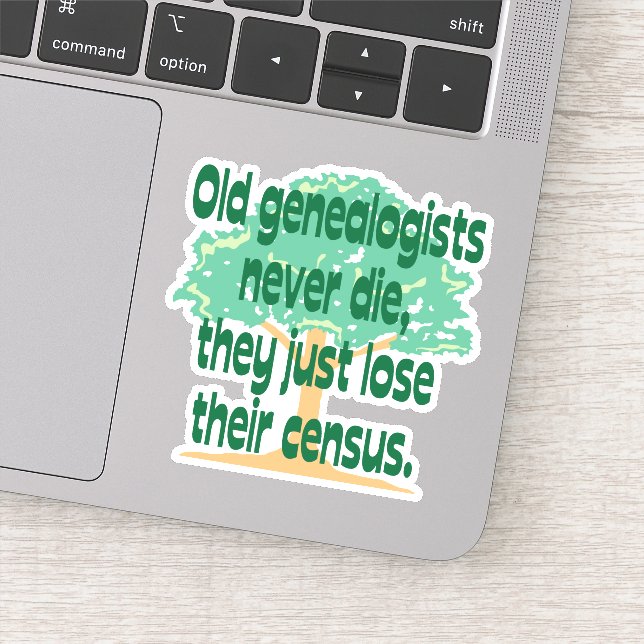 Genealogists Lose Their Census Vinyl Sticker (Detail)