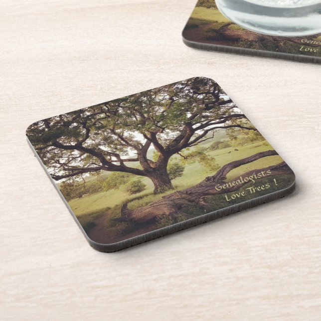 Genealogists Love Trees Coasters  set of 6 (Left Side)