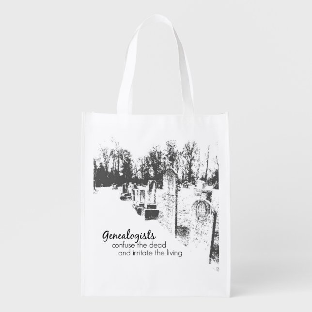 Genealogists Reusable Grocery Bag (Front)