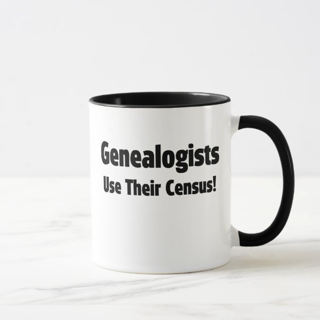 Genealogists Use Their Census Mug (Right)
