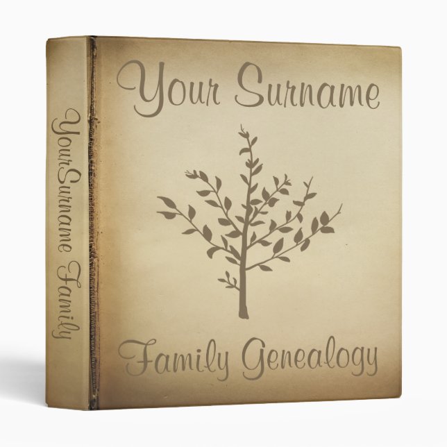Genealogy 3 Ring Binder (Front/Spine)