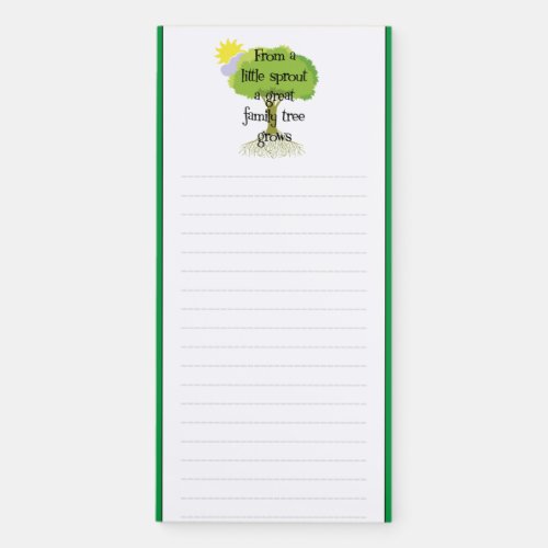 Genealogy A Great Family Tree Grows Magnetic Notepad